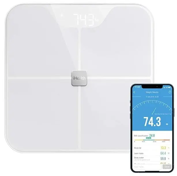 An iHealth Nexus smart body scale in white color